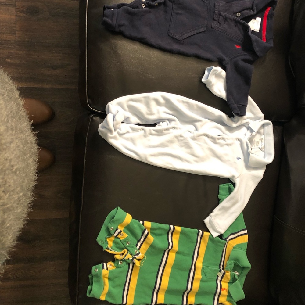 3 Ralph Lauren Polo 3 month baby rompers